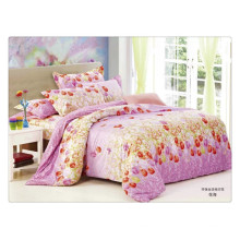 Design floral doux Feuille de lit romantique imprimé réactif microfibre 115-120GSM